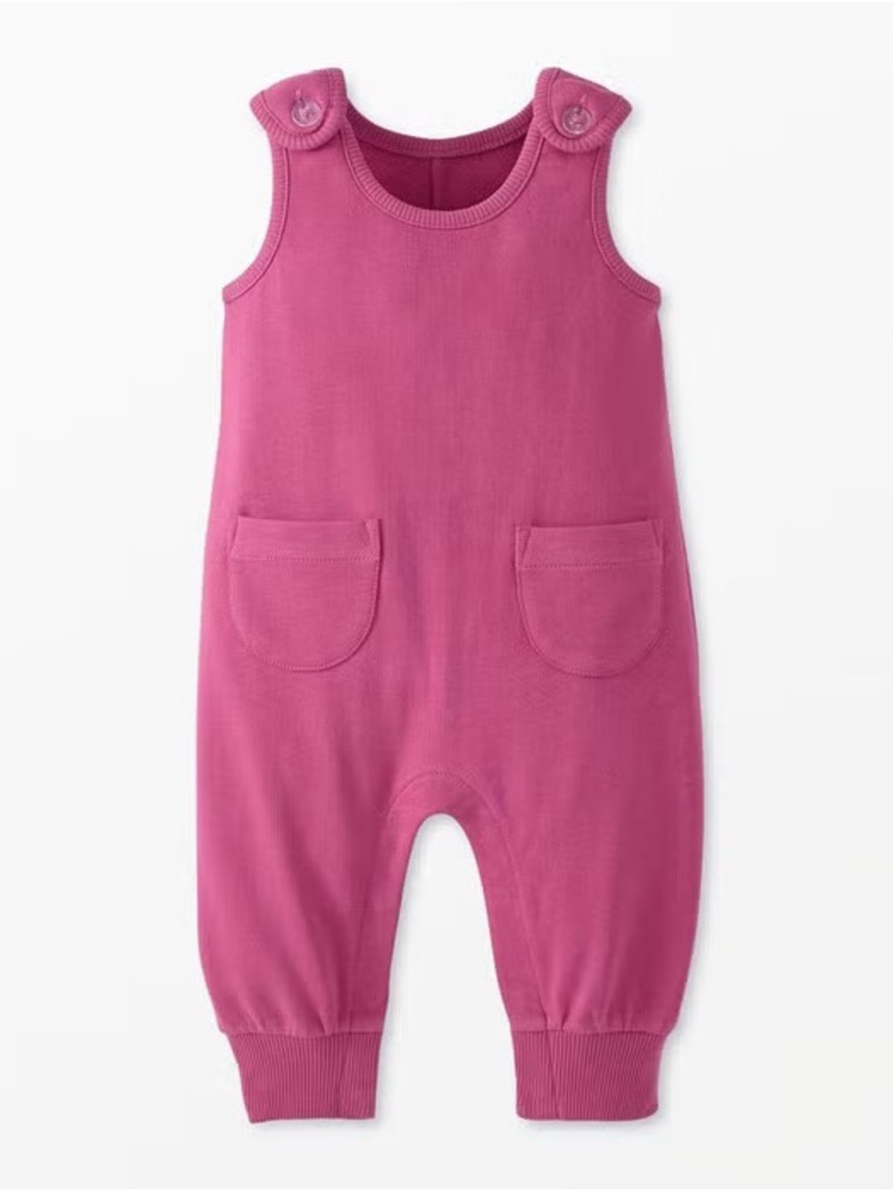 Hanna Andersson pink Sleeveless Baby Romper Overalls 0-3 mo